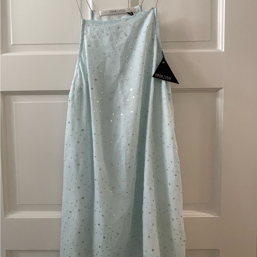 Pippa Lynn blue mini dress